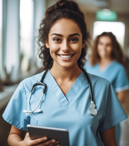 smiling-young-nurse nurse in hospital